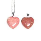 Thulite - Pendentif Coeur