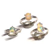 Opale d'Ethiopie Bague Réglable en Argent 15762 (Lot de 3 pièce)