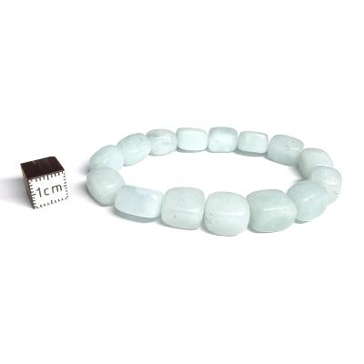 Amazonite - Bracelet pierre roulée carrée