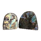 Labradorite "E" - Forme libre n°07 ( Lot de 2 pièces )