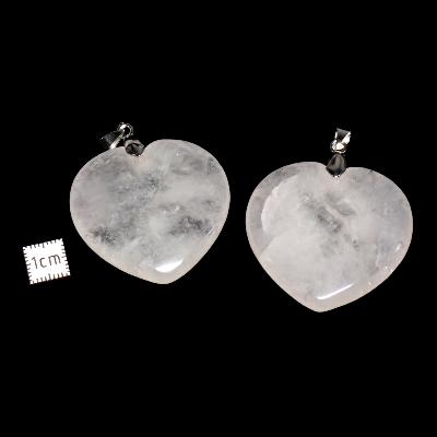 Cristal de Roche - pendentif coeur