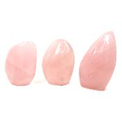 Quartz Rose - Forme libre n° 04 (Lot de 3 pièces)