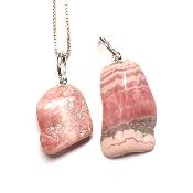 Rhodochrosite - Pendentif pierre roulée