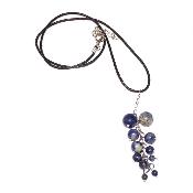 Sodalite avec cordon - pendentif grappe