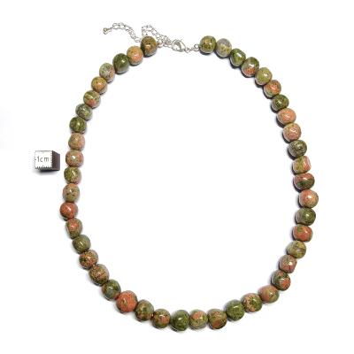 Unakite - Collier pierre roulée