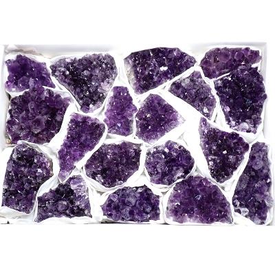 Améthyste morceaux - pierre brute n°01 ( Lot de 18 pièces )