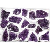 Améthyste morceaux - pierre brute n°05 ( Lot de 17 pièces )