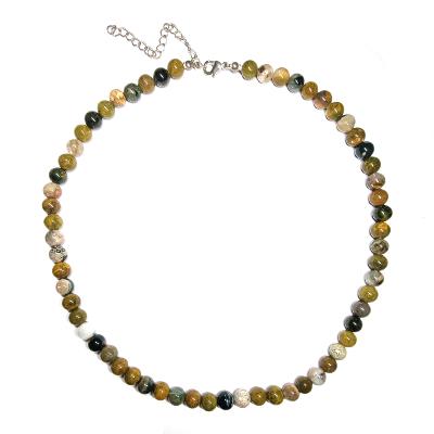 Jaspe Orbiculaire - Collier Boule