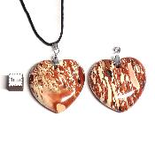Conglomérat - pendentif coeur