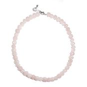 Quartz Rose - Collier pierre roulée