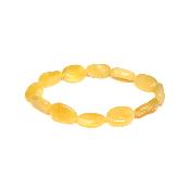 Ambre de la Baltique Jaune - Bracelet pierre roulée