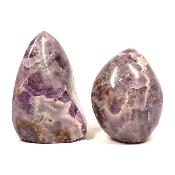 Améthyste à Chevrons - Forme libre n°10 (Lot de 2 pièces)