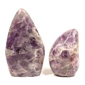 Améthyste à Chevrons - Forme libre n°08 (Lot de 2 pièces)