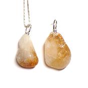 Citrine Chauffée - Pendentif pierre roulée