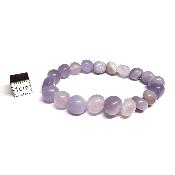 Fluorine Mauve - Bracelet pierre roulée