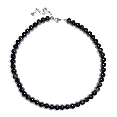 Obsidienne Oeil Celeste - Collier Boule