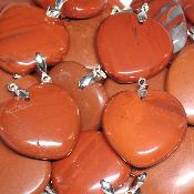 Jaspe Rouge  - pendentif coeur