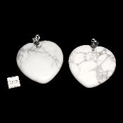 Howlite - pendentif coeur