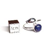 Lapis Lazuli - Bagues Feuille Réglable en Argent (Lot de 5 pièce)