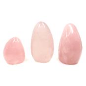Quartz Rose - Forme libre n° 01 (Lot de 3 pièces)