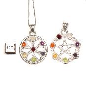 7 chakras - Pendentif divers forme en métal