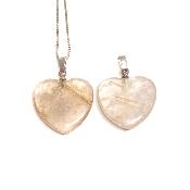 Cristal Rutile - Pendentif Coeur