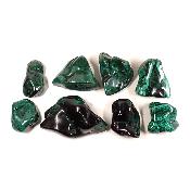 Malachite - Forme libre (morceau polie) n°08 ( Lot de 7 pièces )