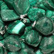 Malachite - Pendentif pierre roulée