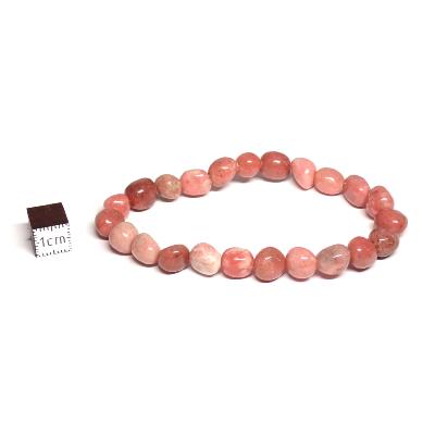 Thulite - Bracelet pierre roulée