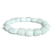 Amazonite - Bracelet pierre roulée carrée