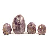 Améthyste à Chevrons - Forme libre n°07 (Lot de 4 pièces)