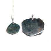 Apatite Bleue - Pendentif Plaque