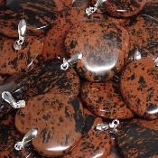 Obsidienne Acajou - pendentif coeur