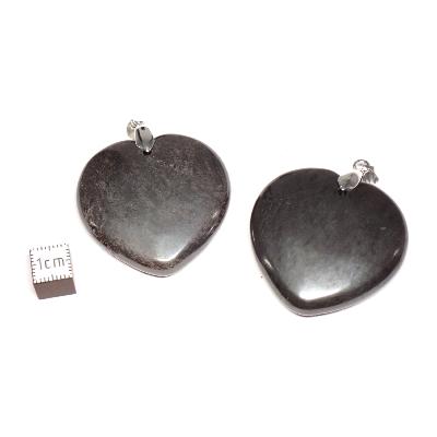 Hématite - pendentif coeur