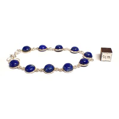 Lapis Lazuli - Bracelet Rond en Argent (Lot de 3 pièce)