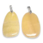 Calcite Orange - pendentif mini pierre plate