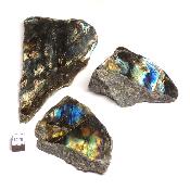 Labradorite - pierre brute 1 face polie