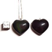 Obsidienne Oeil Celeste - Pendentif Coeur