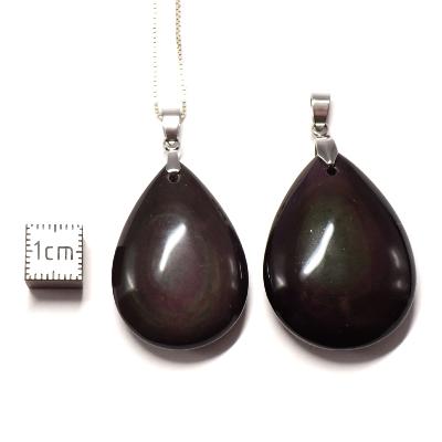 Obsidienne Oeil Celeste - Pendentif Goutte