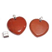 Jaspe Rouge  - pendentif coeur