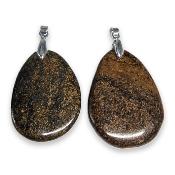 Bronzite - pendentif mini pierre plate