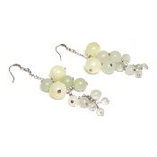 Jade de Chine - Boucles d'oreilles en grappes