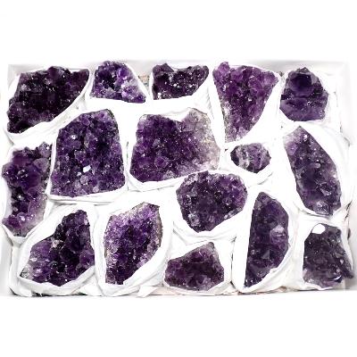 Améthyste morceaux - pierre brute n°09 ( Lot de 16 pièces )
