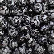 Obsidienne Neige - Perles