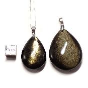 Obsidienne Dorée - Pendentif Goutte