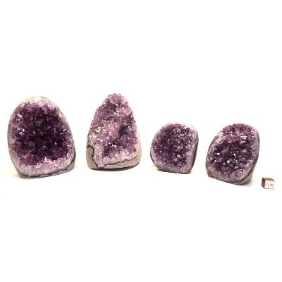Améthyste mini géode - pierre brute n°06 ( Lot de 4 pièces )