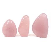 Quartz Rose - Forme libre n° 14 (Lot de 3 pièces)