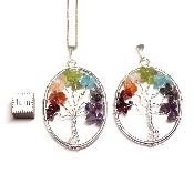 7 chakras - Pendentif Arbre en métal