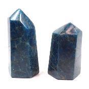 Apatite Bleue - Pointe Unique Polie n°04 ( Lot de 2 pièces )