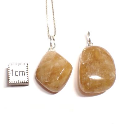 Aragonite Jaune - Pendentif pierre roulée